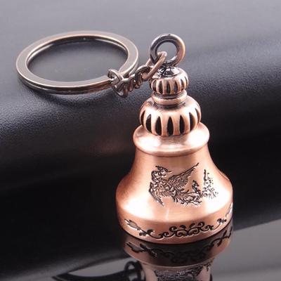 Vintage Small Bell Keychain Phoenix Cameo vzor Key Ring Bag Ornament Gift