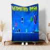 1pz Coperta Stampa Geometry Dash, Coperta Leggera per Divano, Letto - Morbida e Calda, Regalo per Tutte le Stagioni come Natale, Halloween