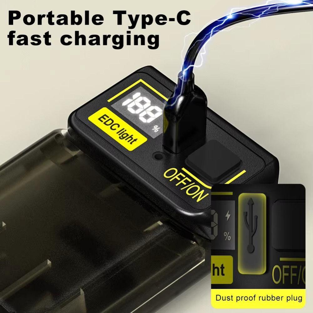 1200mAh Keychain EDC Flashlight Waterproof Hat Clip Light Pocket Camping Light  Home Repairs