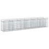 Gabion Raised Bed Set 2 Pcs Silver