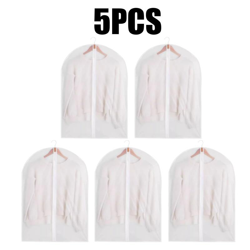 1-20PCS Clothes Dust Cover Transparent Thickened Washable Dust Bag Household Dust Cover Coat Suit Cover Hanging Clothes Bag