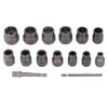15 Pcs Set Bolt Extractor 1 4 to 3 4 Inch Cr Mo Steel Damaged Bolt and Nut Remover Extension Rod Kit