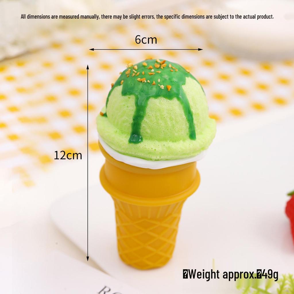Crispy Cone Ice Cream Pu Foam Squeeze Toy