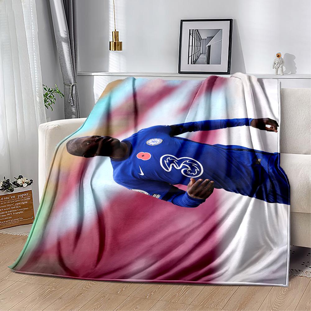 Chelsea Player Action Blanket Warmthful Decor Suitable for Livingroom Bed Seaside for All Occasions Modern Perfect Gift for Relatives and Friends