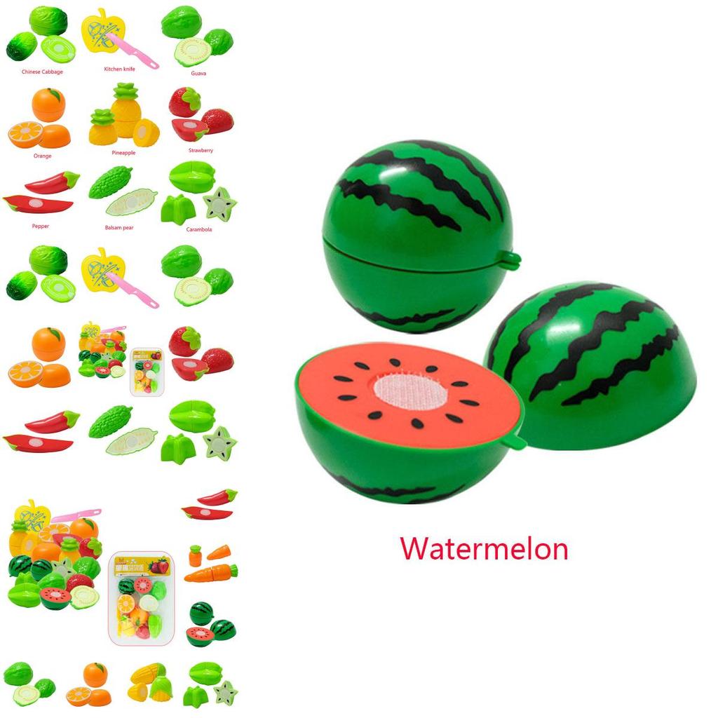 Vibrant Kid Pretend Role Play Kitchen Fruit Vegetable Food Toy Cutting Set Children Gift