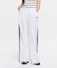 Emelbi Women'S Varsity Lace Track Wide Pants Ny (Ivory)