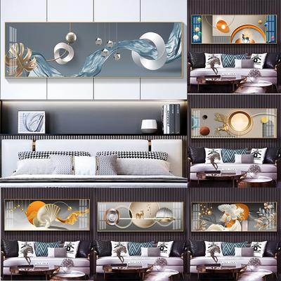 Toile de peinture géométrique abstraite de luxe moderne, images murales, affiches en ruban, chambre à coucher, chevet, hôtel, décoration de la maison, Cuadros