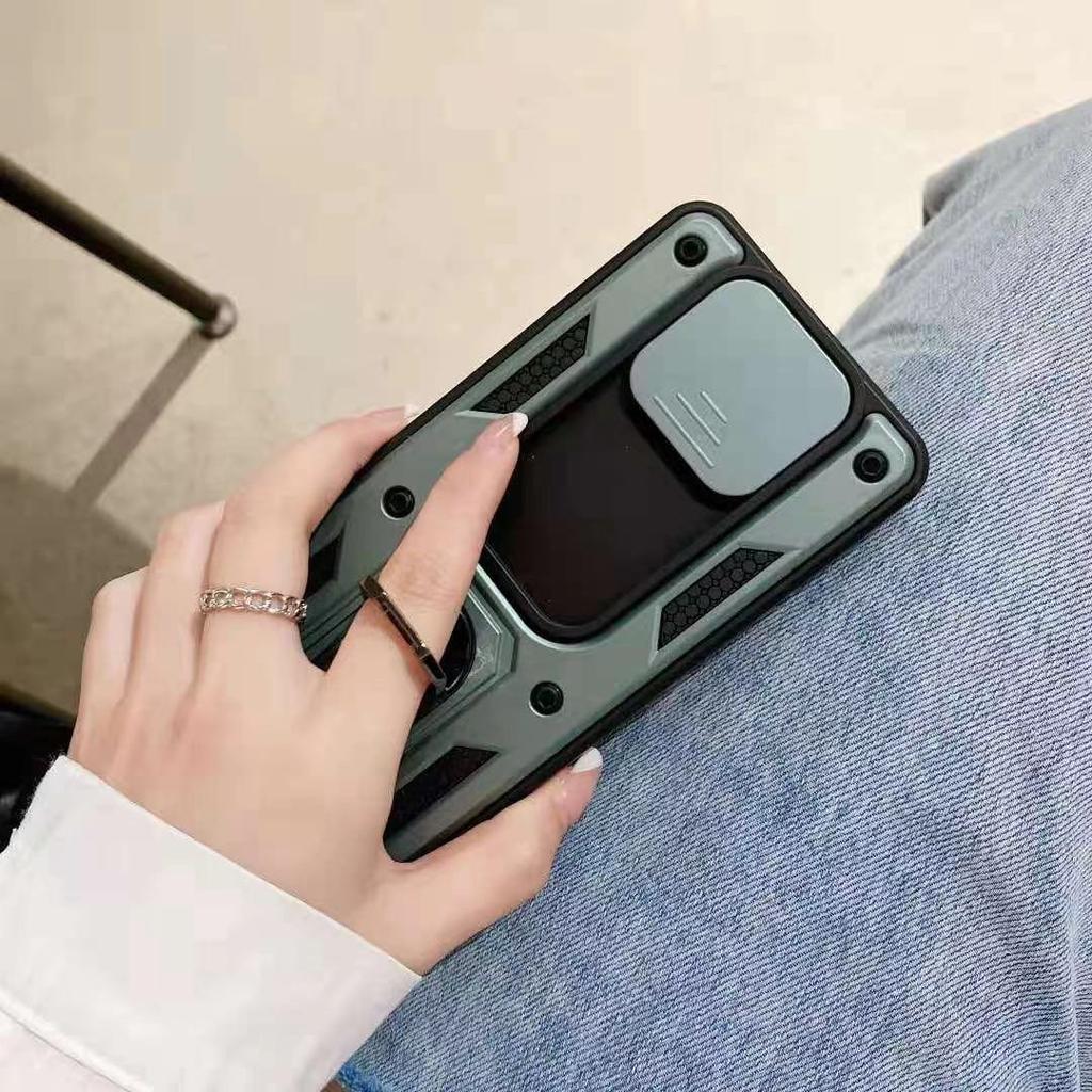 For Xiaomi Poco X3 Pro Car Magnetic Holder Ring Protect Cover For Little X 3 X3Pro NFC Slide Camera Shockproof Armor Case