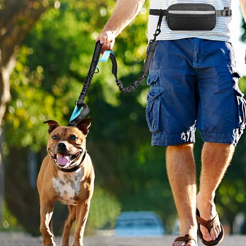 Multifunctional Sports Waist Bag Extended and Thickened Leash for dog walking and dog leash pet running leash with waist bag