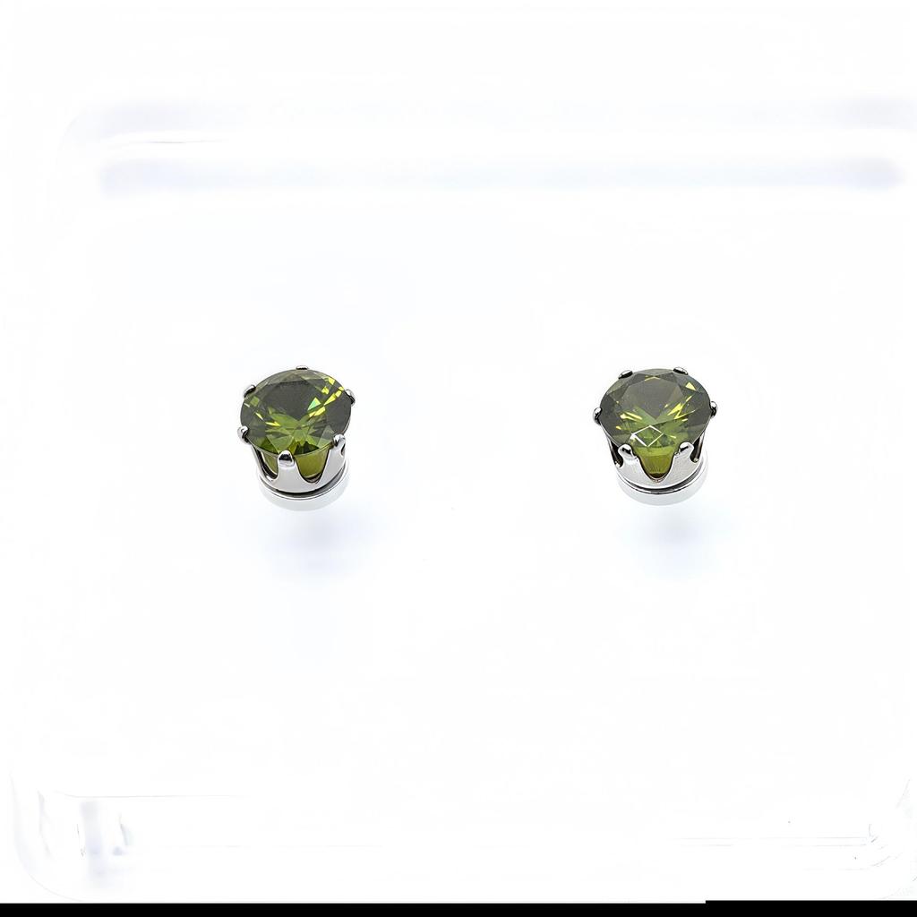 Stainless Steel Zirconia Magnetic Ear Clip - No Piercing Needed, Sparkly Hole-Free Stud for Girls