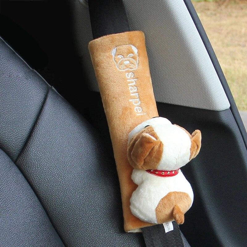 Cute Cartoon Car Seatbelt Cover Seat Belt Harness Cushion Shoulder Strap Protector Pad for Children/ Kids Toy Animal Ornaments