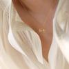Adjustable Necklace Titaniums Steel Necklace Bead Chain Necklace Bowknot Pendant Necklace Suitable for Various Occasion