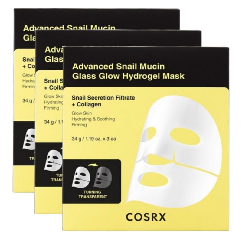 COSRX Advanced Snail Mucin Glass Glow Hydrogel Mask 34g 3Sheets