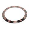 Watch Bezel Insert 38mm Black Base Rose Gold Digit Ceramic Watch Bezel Ring Replacement Accessory