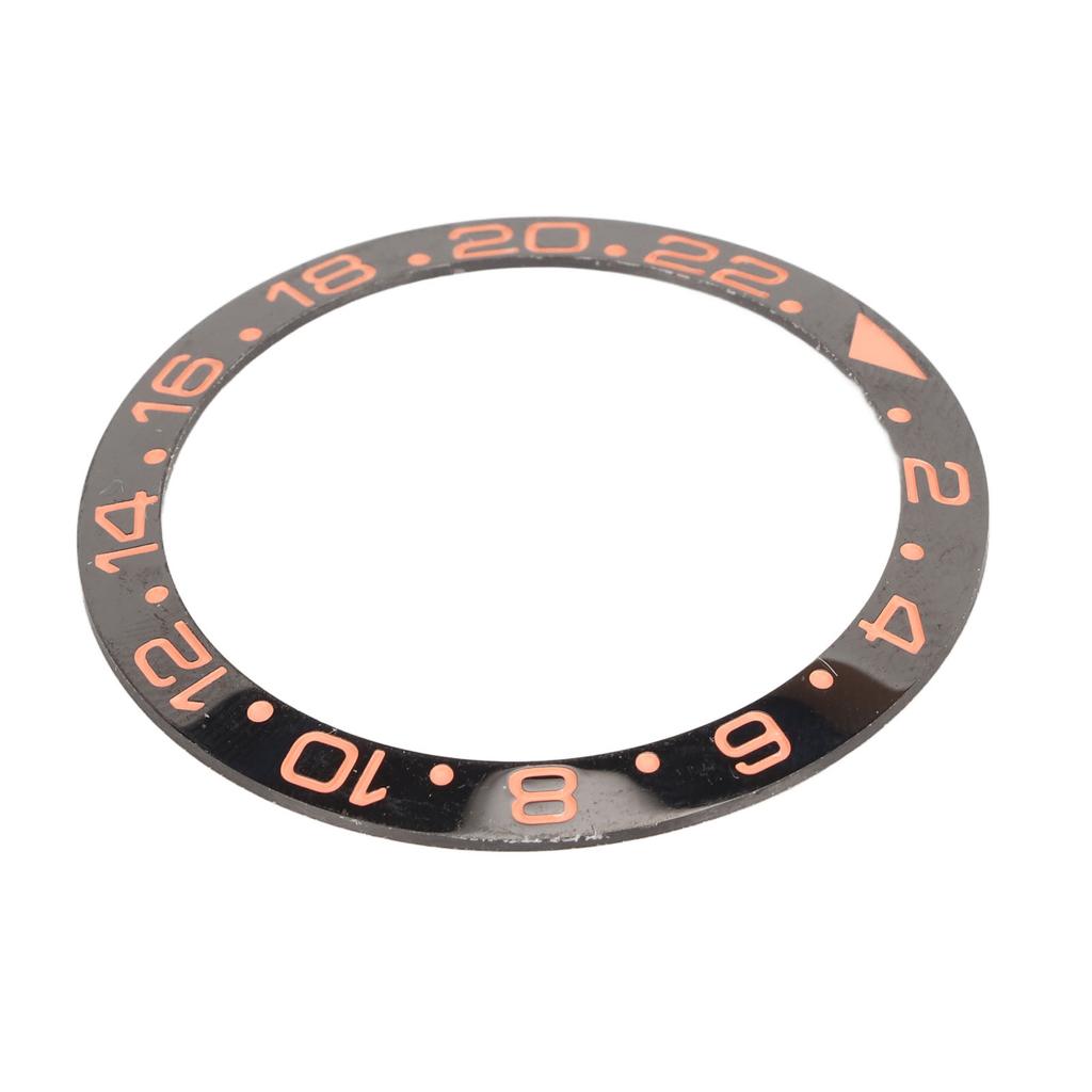 Watch Bezel Insert 38mm Black Base Rose Gold Digit Ceramic Watch Bezel Ring Replacement Accessory