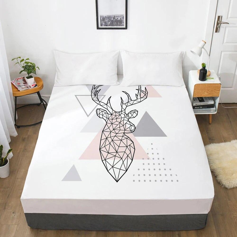 Customize Fitted Sheets Mattress Cover With Elastic Band 3D Bedsheet Linens 150x200 200x220 Bed Sheet Bedding Bohemia Indian