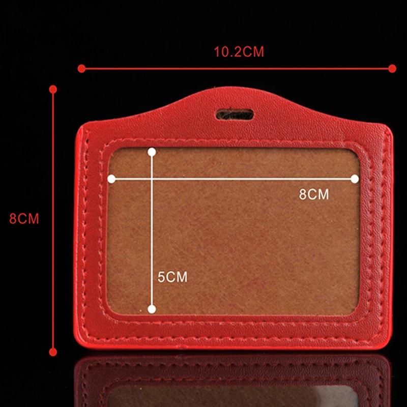 New Candy Color Card Holder Protect Cover Case Business Credit Card Work ID Card Badge Holder Office Supplies