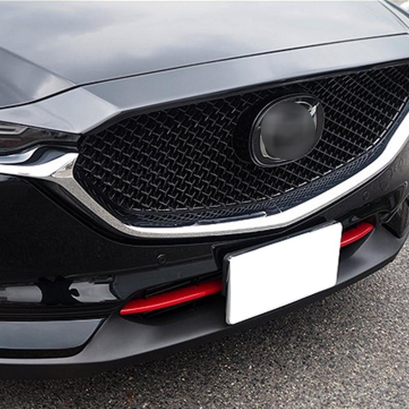 For Mazda CX-5 CX5 KF 2017-  ABS Front Grille Bumper Glossy Racing Grill Molding Around Cover Trim Exterior Accessories