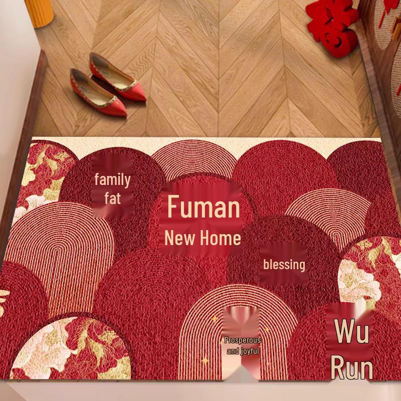 Chinese Style Loop Pile Doormat - Dirt-Resistant, Mud-Wiping, Non-Slip, Easy-to-Clean Entrance Mat for Hallway