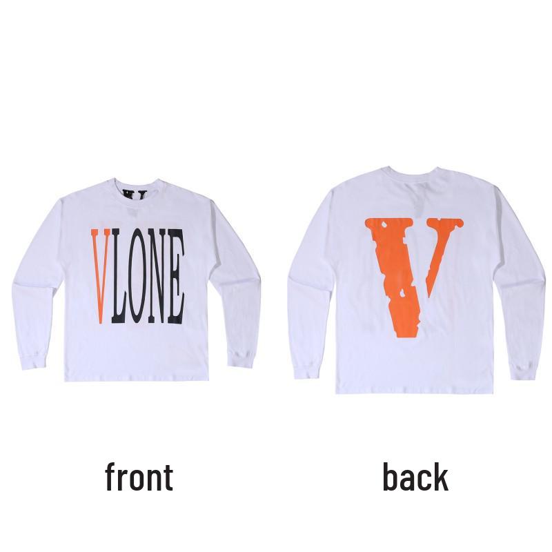 Moletom com Capuz de Manga Longa VLONE Big V Unissex - Estilo Tendência Inspirado em Wang Yibo