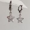 Korean Fashion Cute Star Swirl Earrings Gothic Charms Rivet Earrings for Women Punk Grunge Jewelry Vintage Accessories Cool