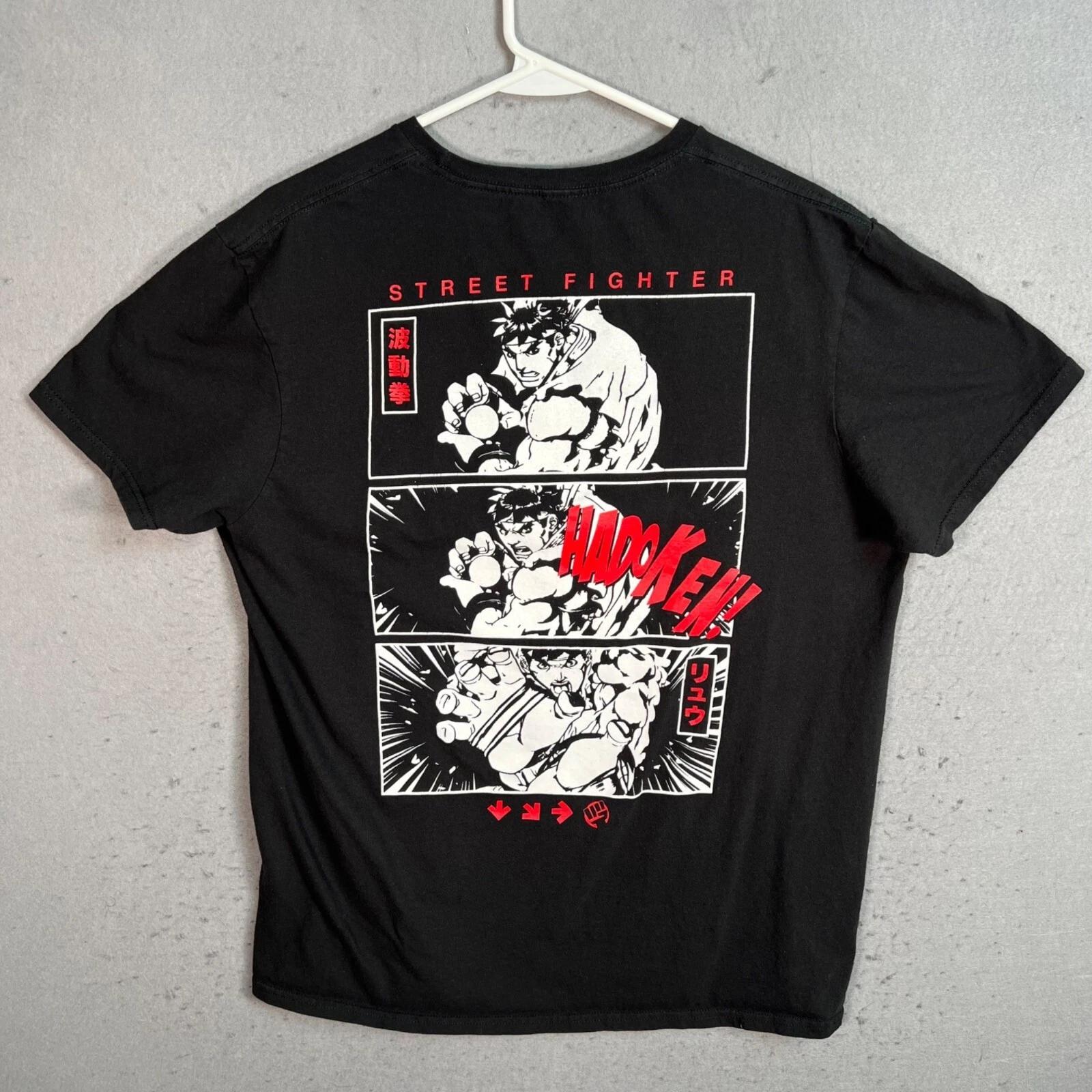 Street Fighter Graphic Tee Black Large Capcom Licensed Retro Gamer Mens XL