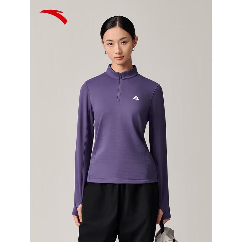 ANTA Women s Merino Wool Half-Zip Long Sleeve T-Shirt S