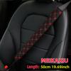 1 Embroidered Fabric Breathable Truck Car Seat Belt Safety Belt Shoulder Protector 50cm16.7 Inch Car Interior Supplies Black