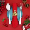 6Pcs/PACK  Christmas Napkin Rings Xmas Tree Ornaments Christmas Home Kitchen Dinner Table Decoration New Year Party Supplies
