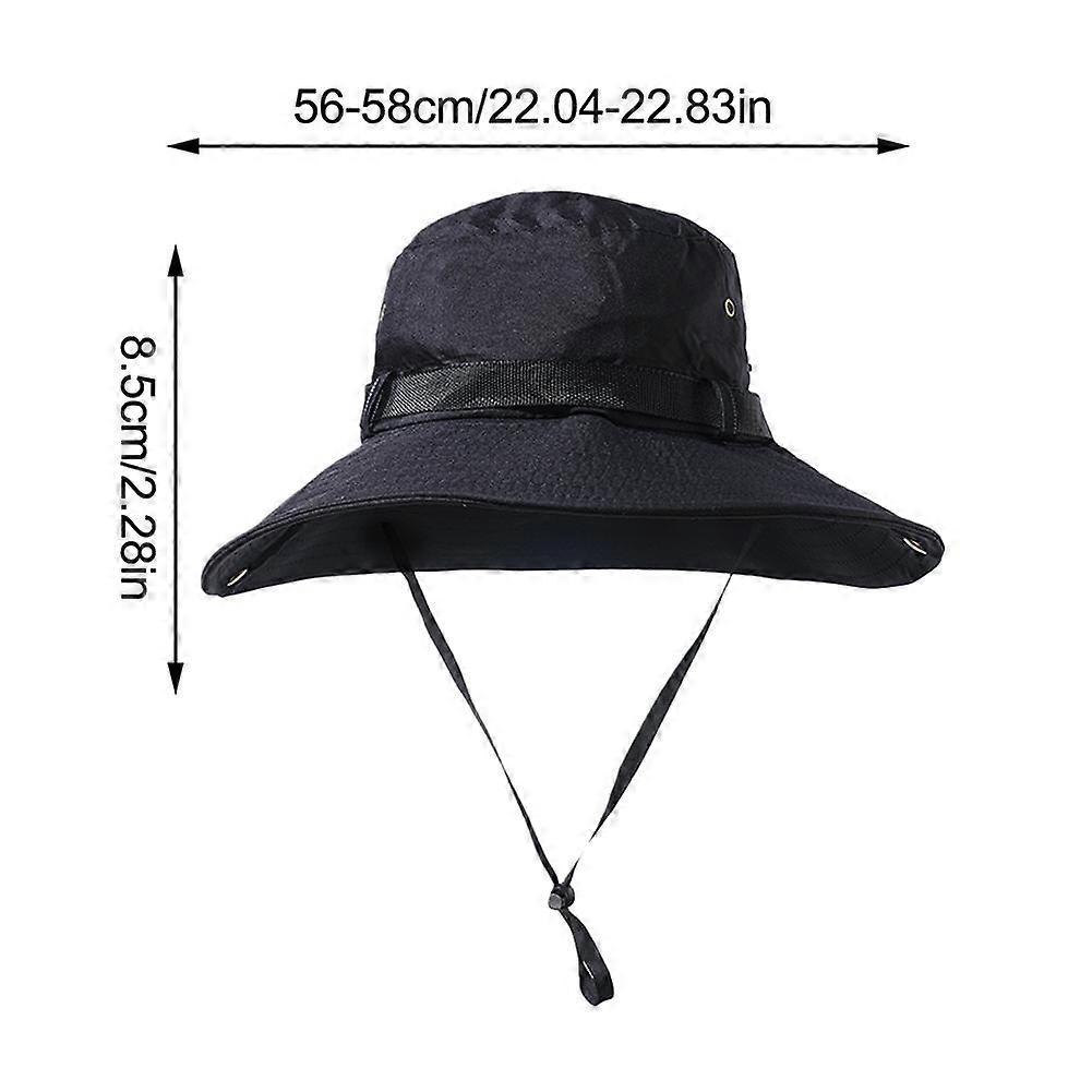 Breathable Sun Hat for Men Women Outdoor Camping Hiking Fishing Summer Wide Brim Lightweight Cowboy Bucket Adjustable Travel Quick Dry Water Resistan