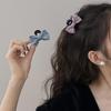 Women's Pastel Ribbon Bangs Clip Hairpin
