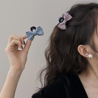Pinza para el pelo con flequillo de cinta pastel para mujer