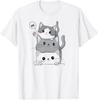 3 Funny Cats Cute Drawing Women Men Girl Boy Cat T-Shirt