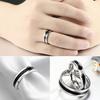 Men Women Black Band Ring Titanium Stainless Steel Fashion Jewelry Lover Gift