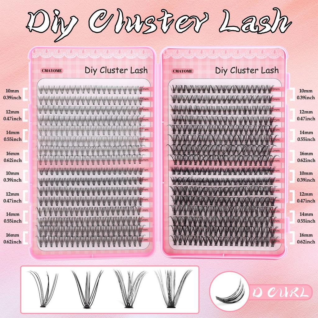 640 Tufts Diy Single Tufts Of False Eyelashes Natural Thick D-Song Segmented Grafting Eyelashes