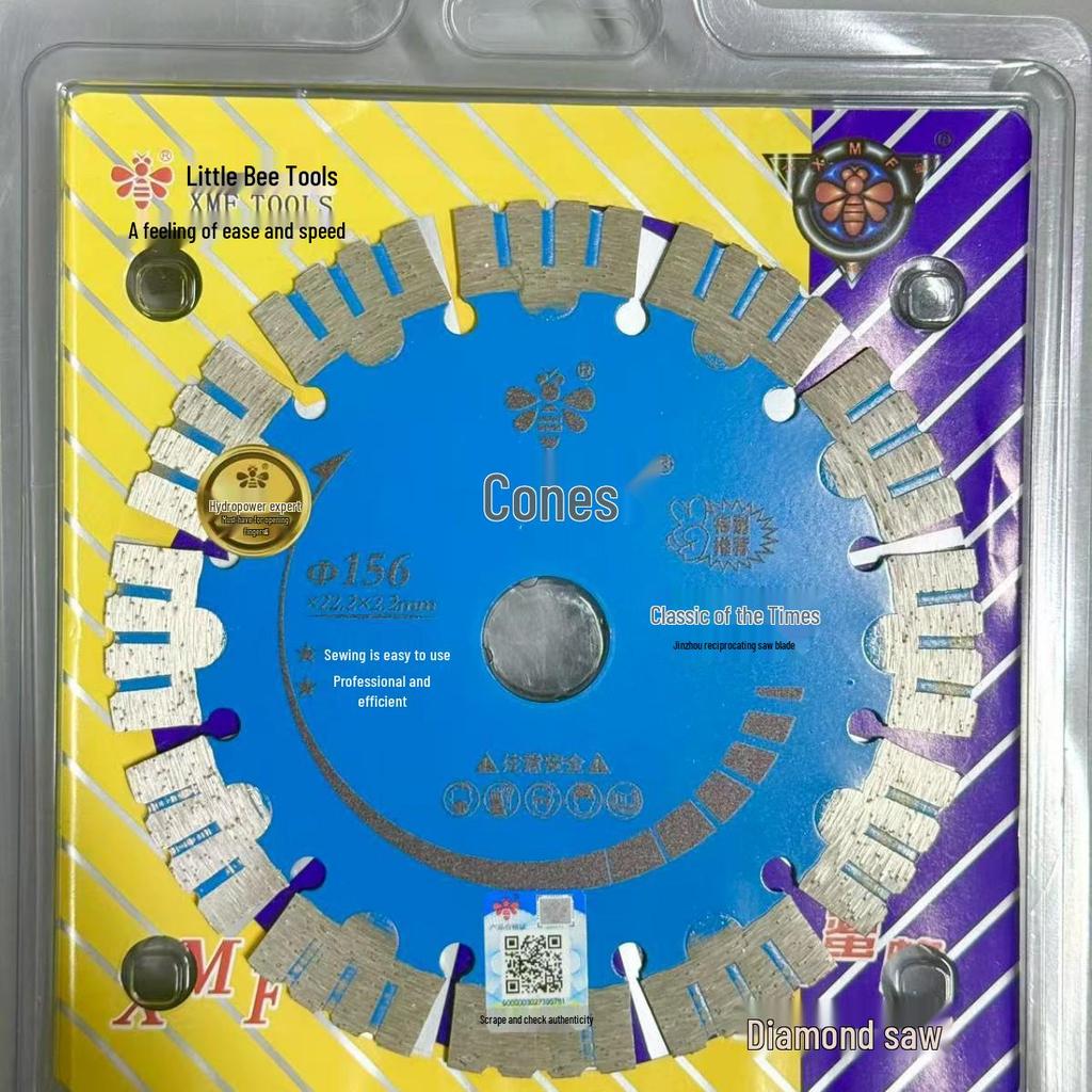 Little Bee Wall Chaser Diamond Saw Blade for Concrete, Red Brick, and Cement Cutting.