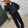 IHUASU Women's Fashion Casual Autumn Winter Long Sleeve Pants Suits