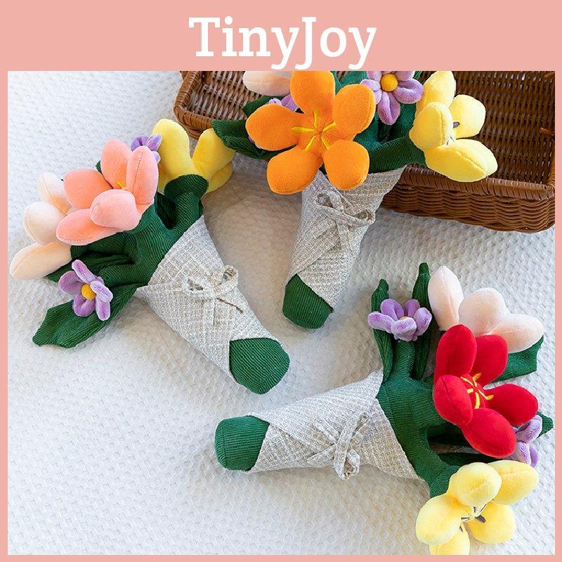 Cute Plush Toy Bear With Beautiful Flower Arrangement In Orange Pink And Red Shades