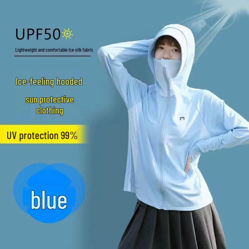 

Women s UV Protection Ice Silk Sunscreen Jacket with Detachable Hood - UPF50 Thin & Breathable for Cycling One Size Fits All