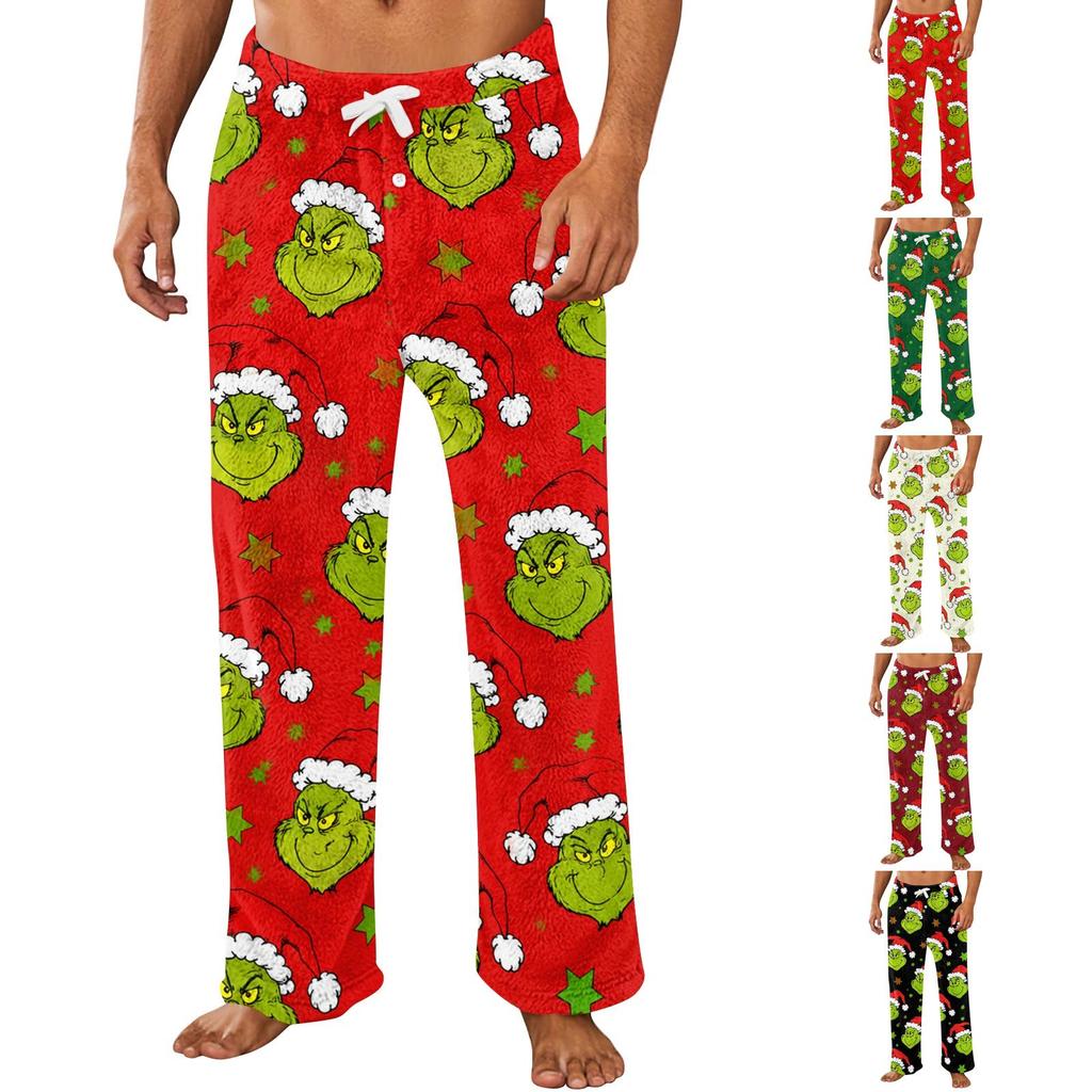 Men's Christmas Print Pants Cozy Sleep Pants