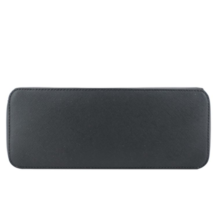 Michael Kors Mk Charlotte Vintage Solid Color Logo Pendant Large Capacity Commuter Tote Shopping Bag Women Tote Black 35T0GCFT7L-BLACK