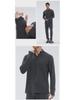 Dijia Men's Quick-Dry Running Pullover: Long-Sleeve, Stand-Up Collar, Half-Zip, Finger Protection for Fitness Training.
