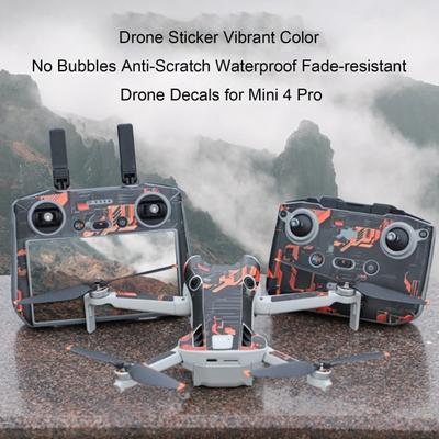 Naklejka z dronem Żywe kolory Bez pęcherzyków Odporna na zarysowania Wodoodporna Odporna na blaknięcie Naklejki z dronem do Mini 4 Pro