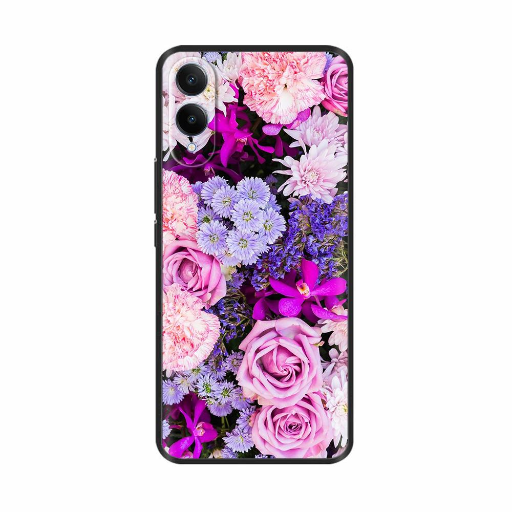 For Samsung S25 Edge Case for Samsung S25 Edge Fantasy Flowers Phone Housing Soft Slim TPU Silicone Cover for Galaxy S25 Edge