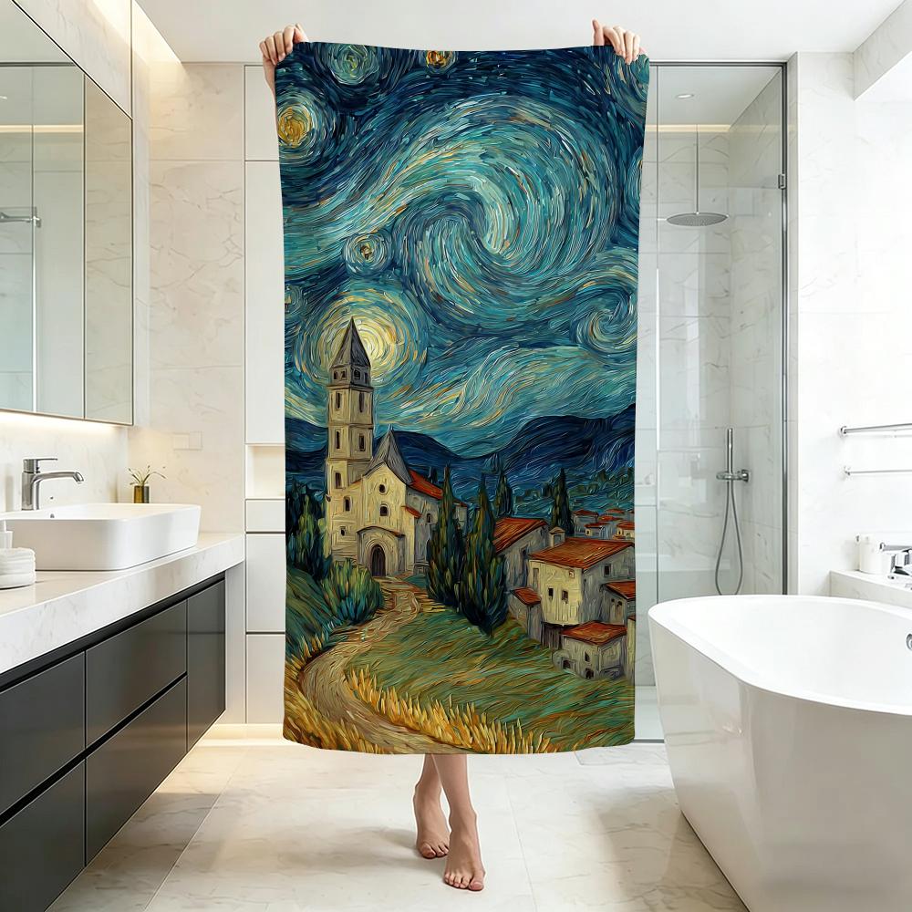 Artistic V-Vincent Van Gogh Towel Five-Star Hotel Quality Eco-Friendly Ultra Soft Thick Towels & Beach Towels