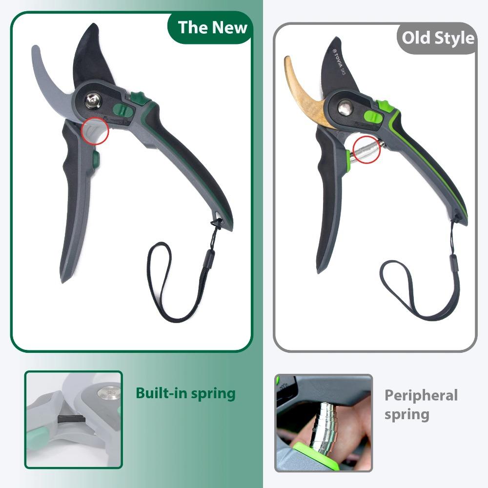 8 Inch Garden Pruner Shears SK5 Blade Pruning Scissors for Bonsai Fruit Trees Flowers Branches Garden Pruners