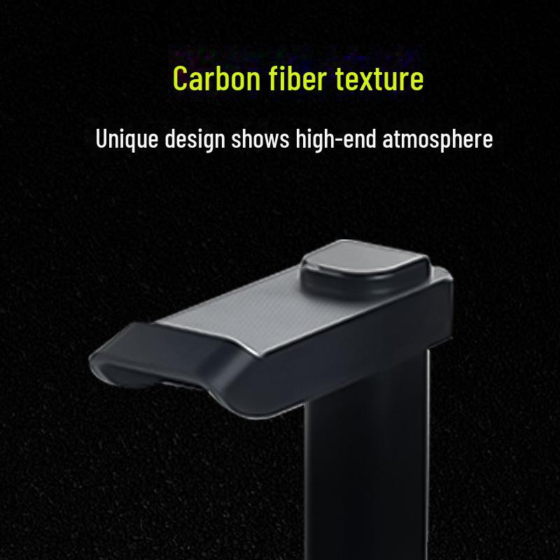 Černý svítící herní stojan na sluchátka - multifunkční stolní počítač nezbytný