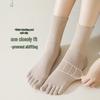 Damskie skarpetki do połowy łydki z pięcioma palcami - Jesień/Zima Czysta bawełna, Odprowadzające pot, Antybakteryjne, Nie mechacące się, Konstrukcja z rozdzielonymi palcami.