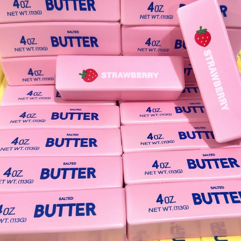 Simulated Strawberry Butter Cream Stick Squishy Squeeze Toy Handmade Diy Decompress Slow Rebound Squeeze Toy Relief Sensory Gift