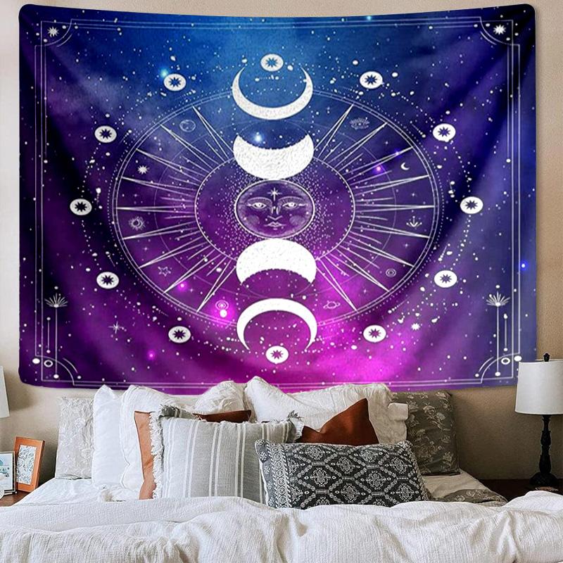 Astrological Symbols Mandala Tapestry Room Decoration Wall Hanging for Living Room Bedroom, Dormitory, Birthday and Christmas Gifts